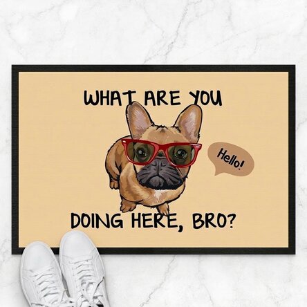 Vstupní rohožka s vlastním textem – Funny dog