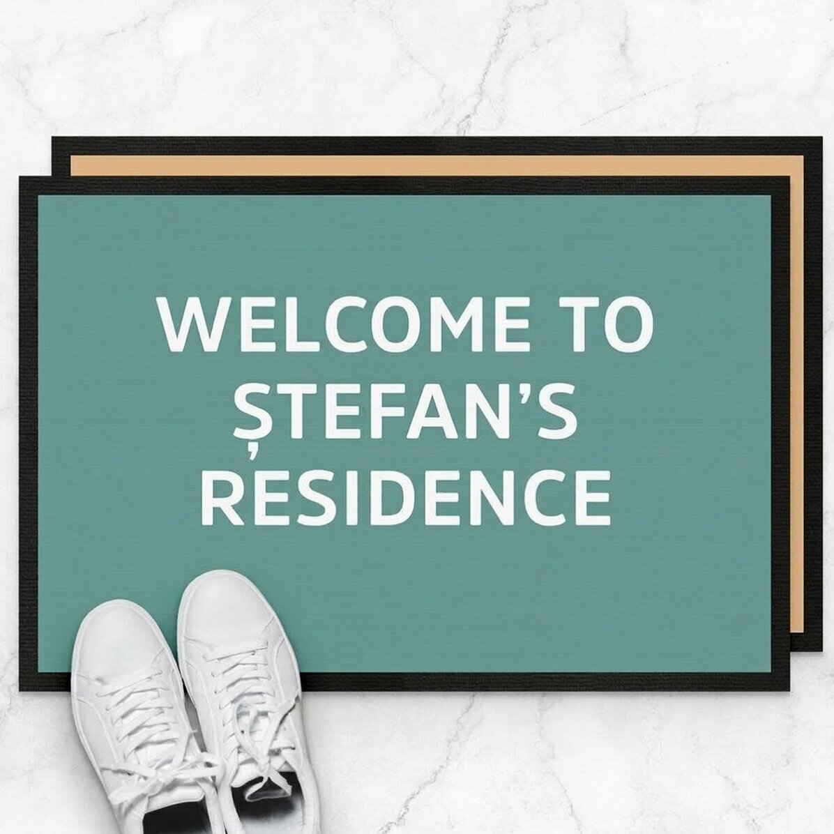 Vstupní rohožka s vlastním textem – Welcome to my residence