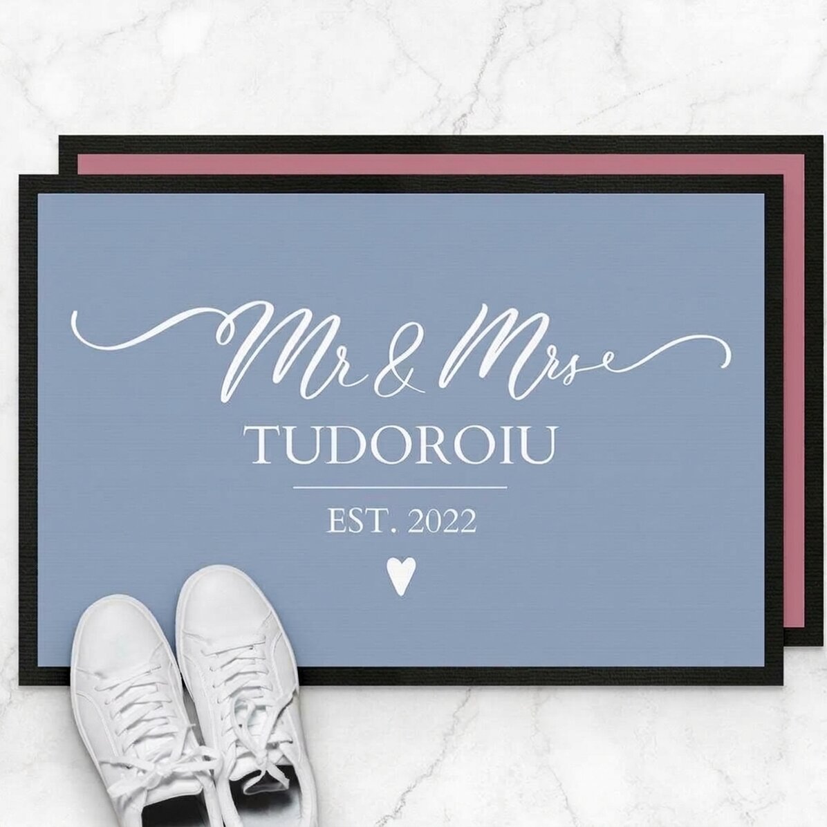 Vstupní rohožka s vlastním textem – Mr and mrs