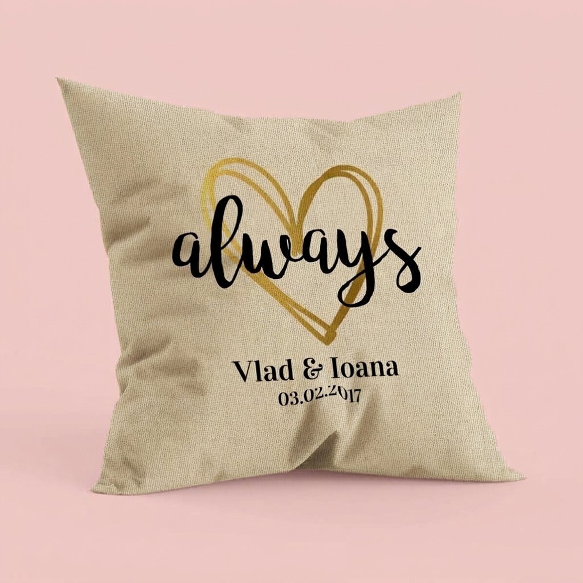 Personalizovaný polštář pro páry – always – In