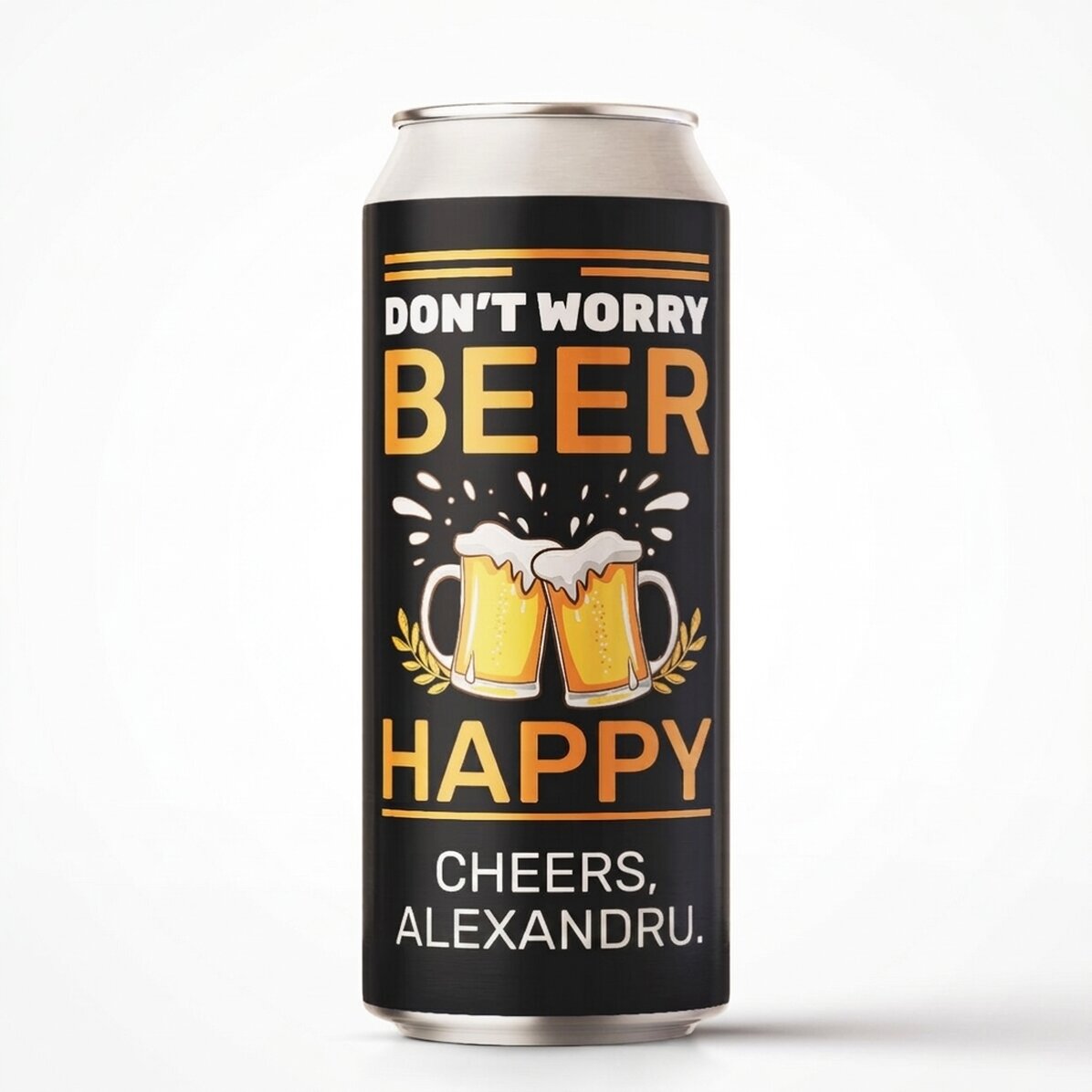 Pivo v plechovce s vlastním textem – Na zdraví!