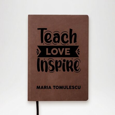 Kožený diář s osobním věnováním pro učitele – Teach, love, inspire