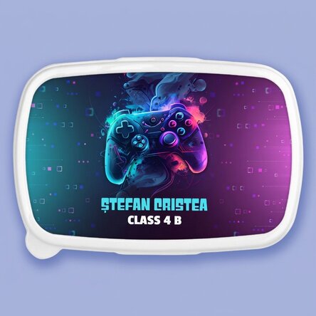 Lunch box, osobní krabička na jídlo s nápisem – Gamer