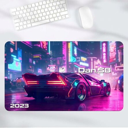 Podložka pod myš XXL s vlastním textem – Cyberpunk