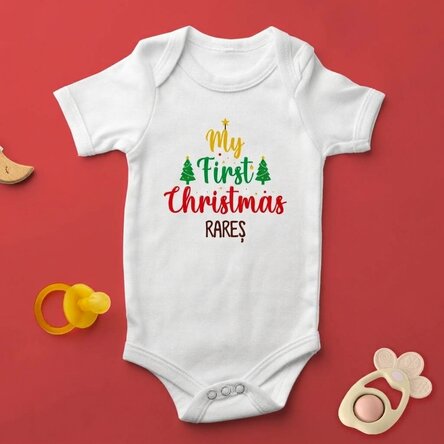 Dětské body s vlastním textem – My first Christmas