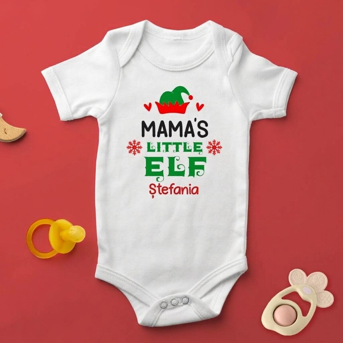 Dětské body s vlastním textem – Little elf