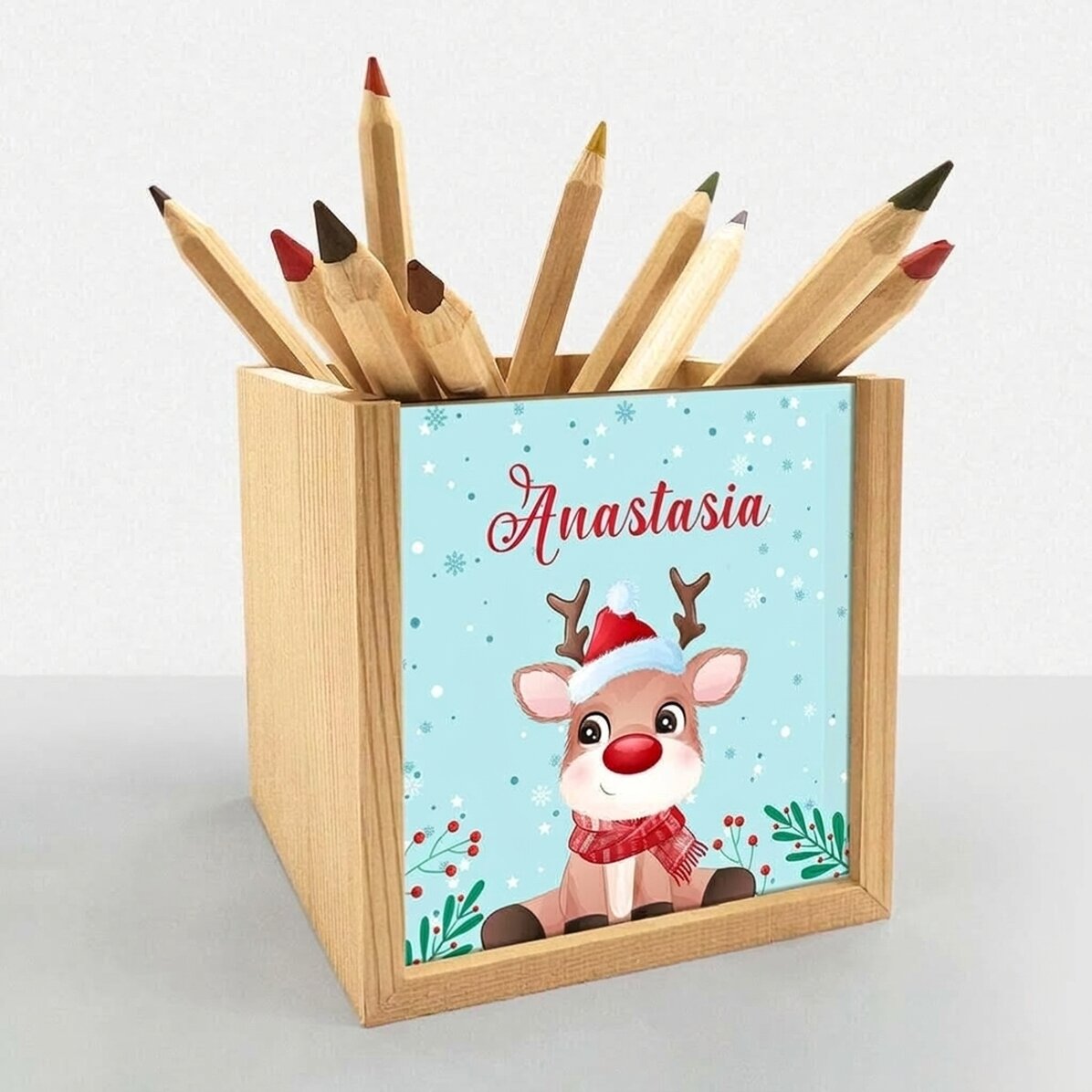 Personalizovaný stojánek na tužky s nápisem – Winter time