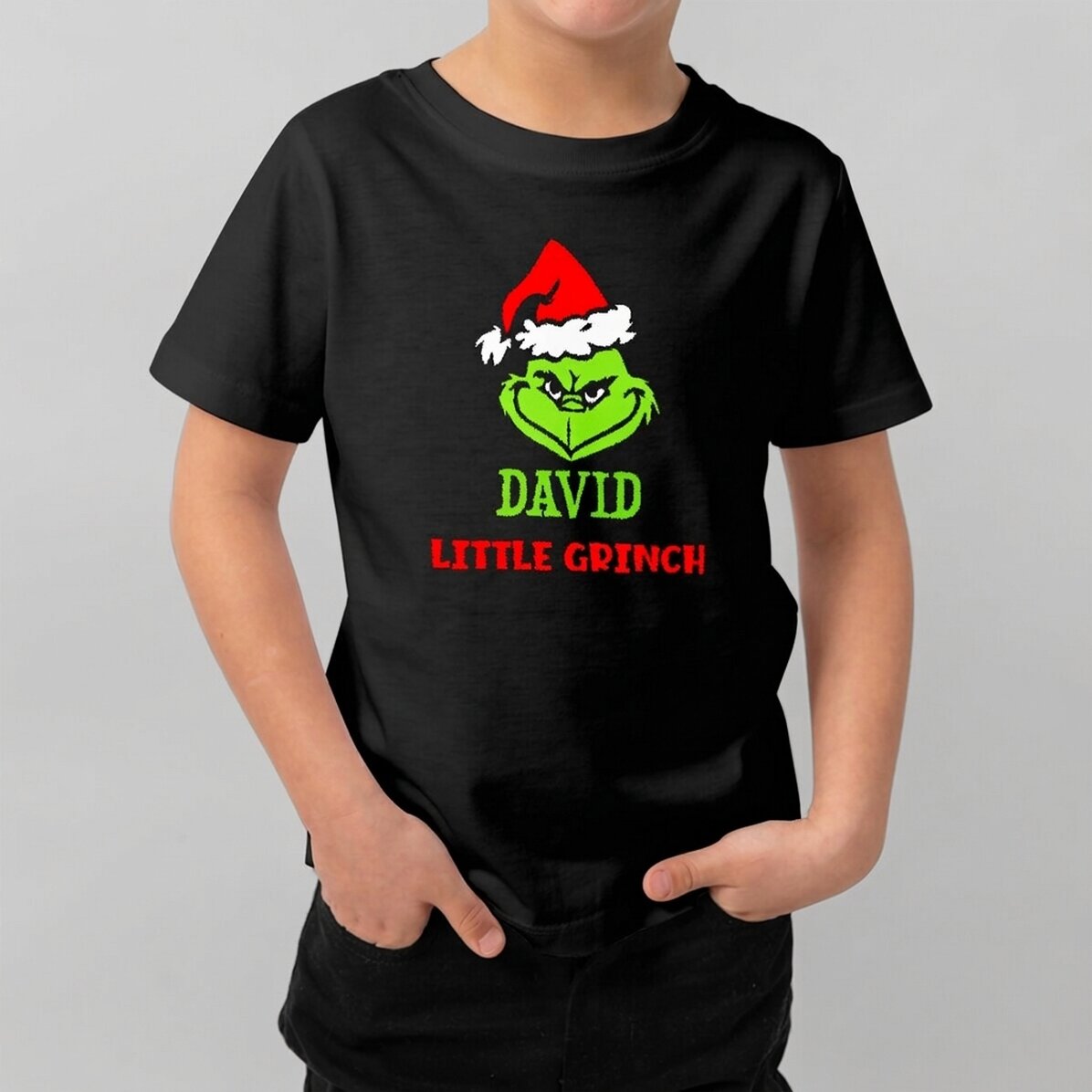 Dětské bavlněné tričko s vlastním nápisem – Grinch