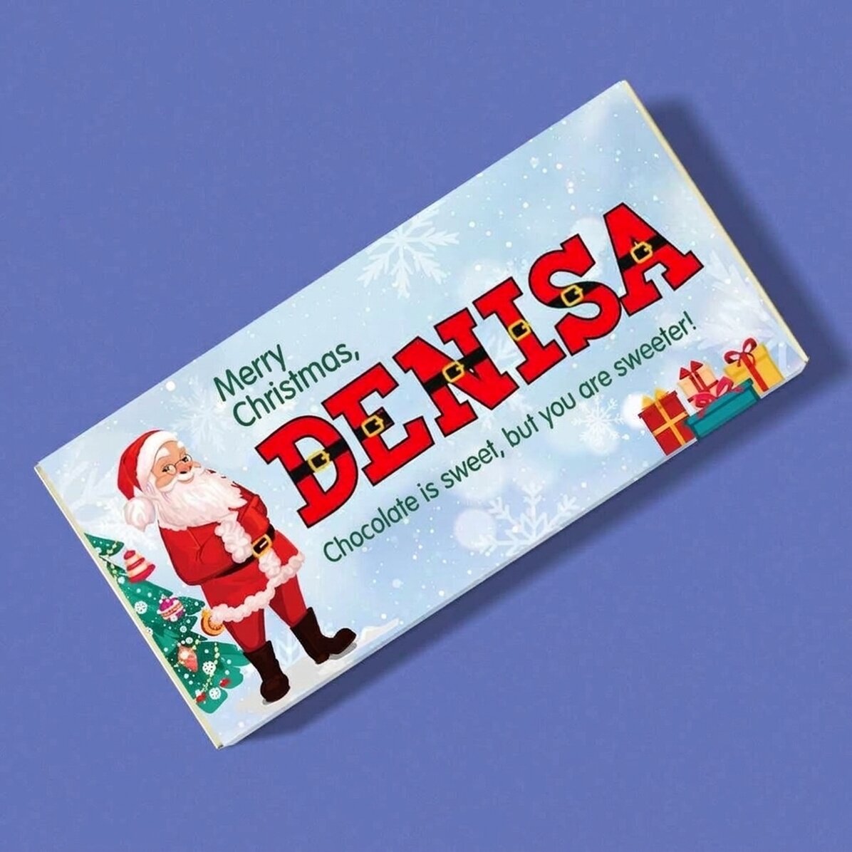 Čokoláda s vlastním jménem a vzkazem – od Santa Clause