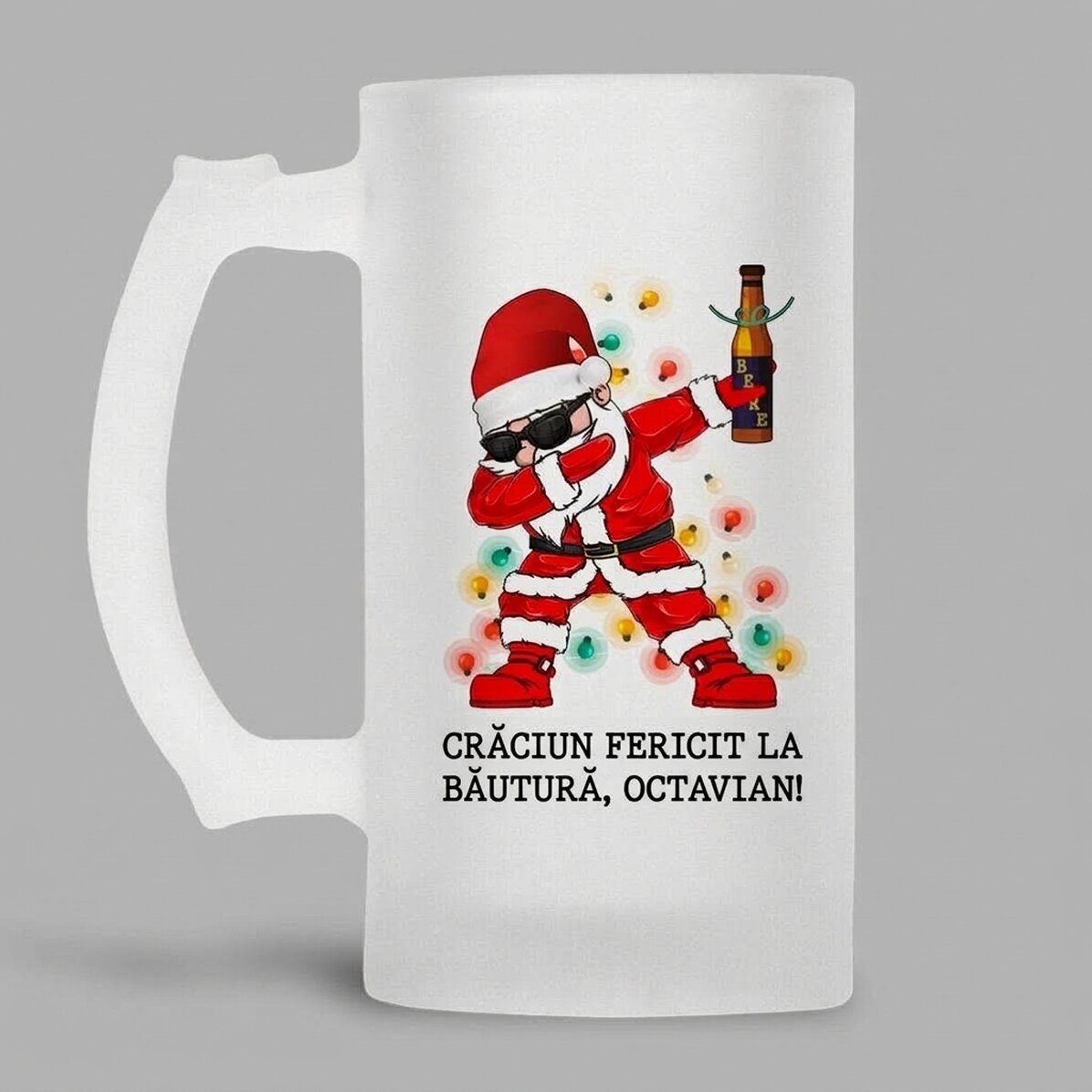 Pivní půllitr s vlastním textem – Merry Drinks – Mas