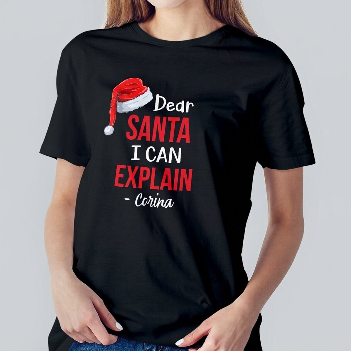 Bavlněné tričko s vlastním nápisem – Dear Santa
