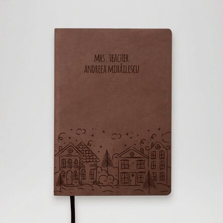 Personalised leather diary with text - Notes