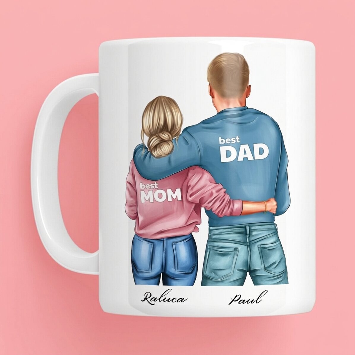 Hrnek s vlastním jménem – Mom & Dad