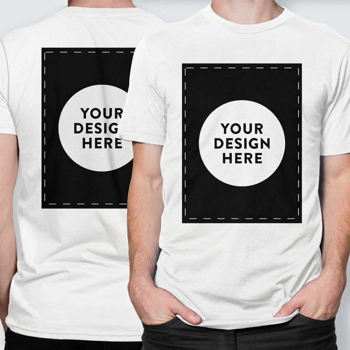 Bavlněné tričko s potiskem podle vlastního návrhu na přední i zadní straně