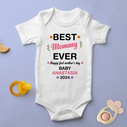 Personalised baby bodysuit with message - Mother's Day