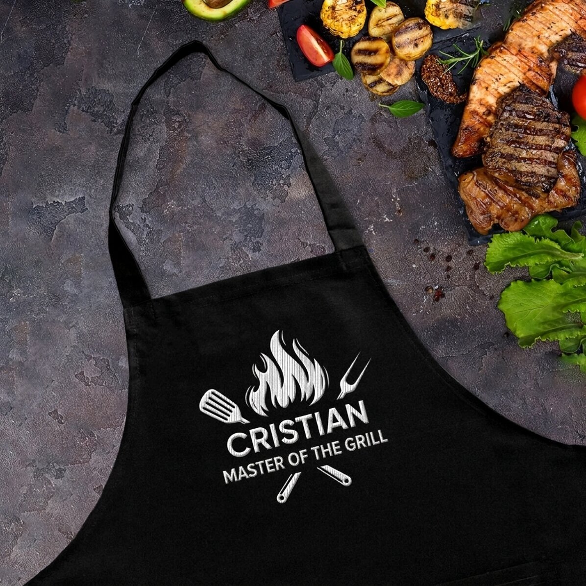Personalizované ostruhy s nápisem – Mistr grilování