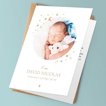 Personalizované přání s textem a fotografií – Baby