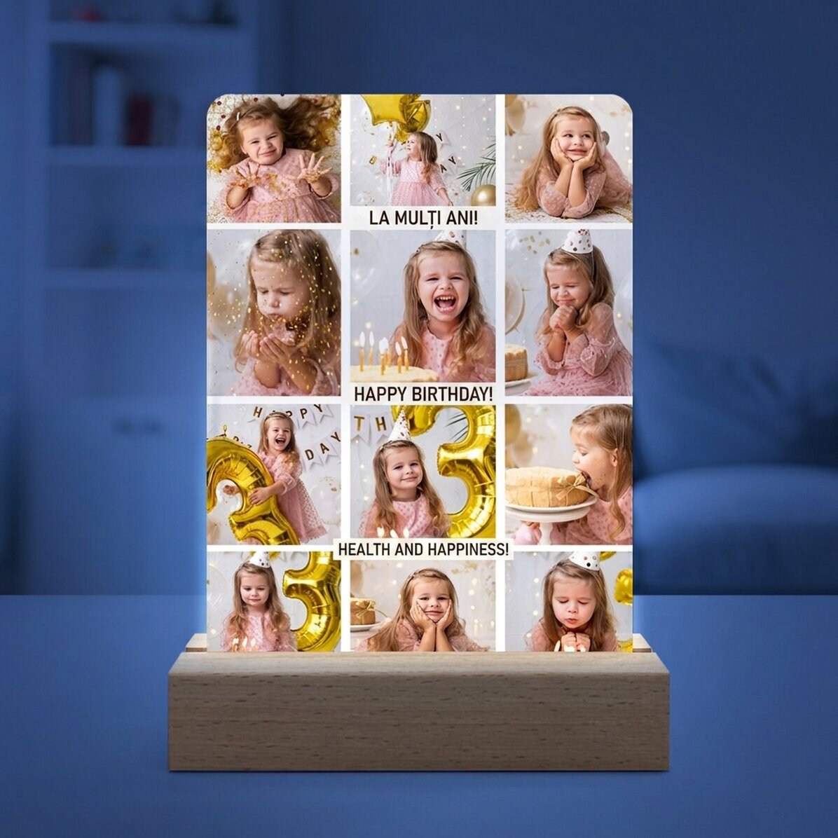 Personalizovaná LED noční lampička s 12 fotografiemi