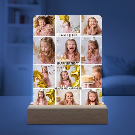 Personalizovaná LED noční lampička s 12 fotografiemi