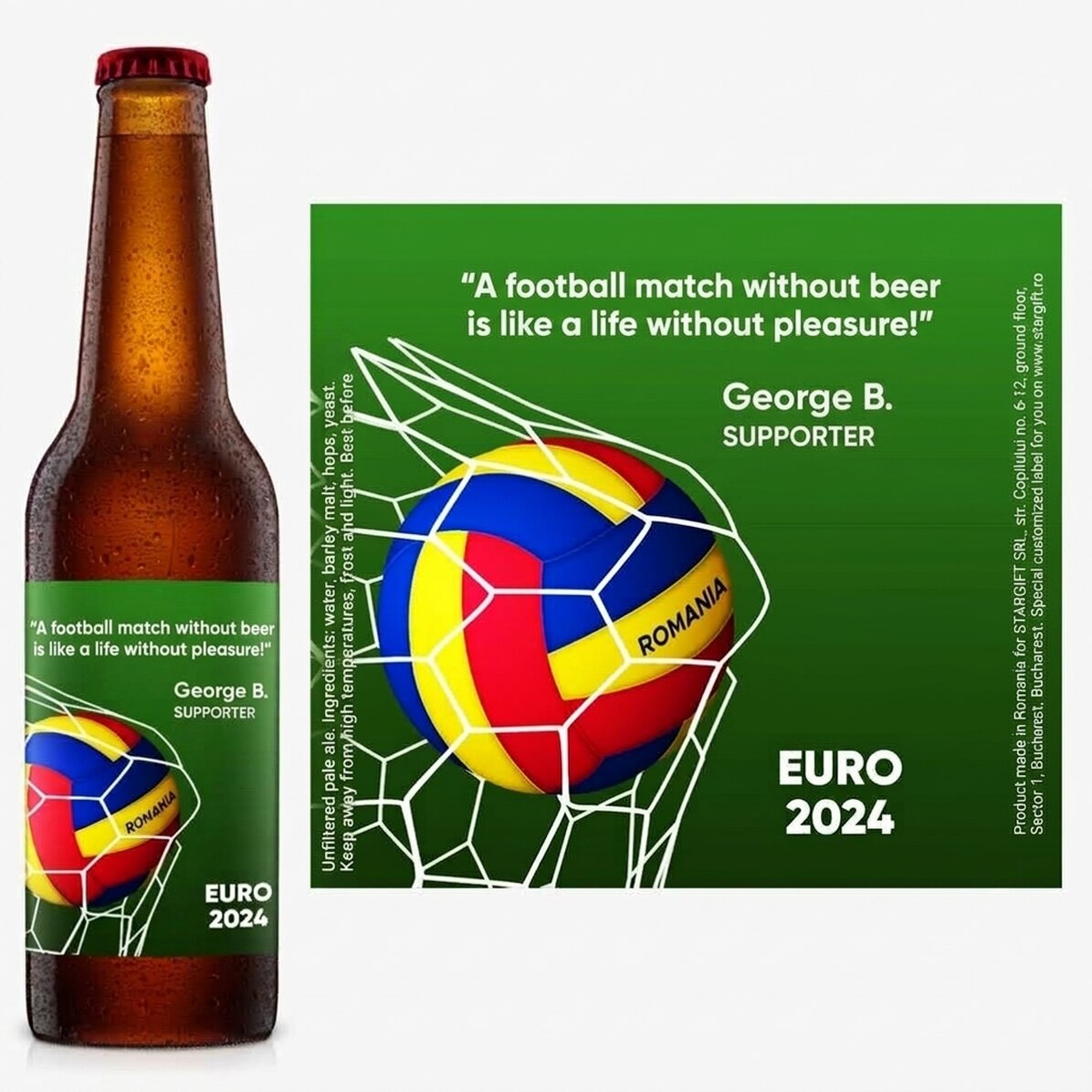 Pivo s vlastním nápisem – Fotbal