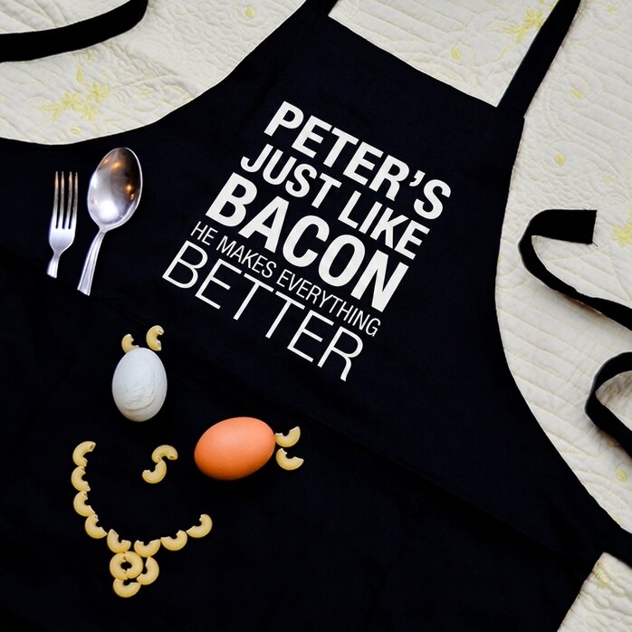 Customised bacon apron