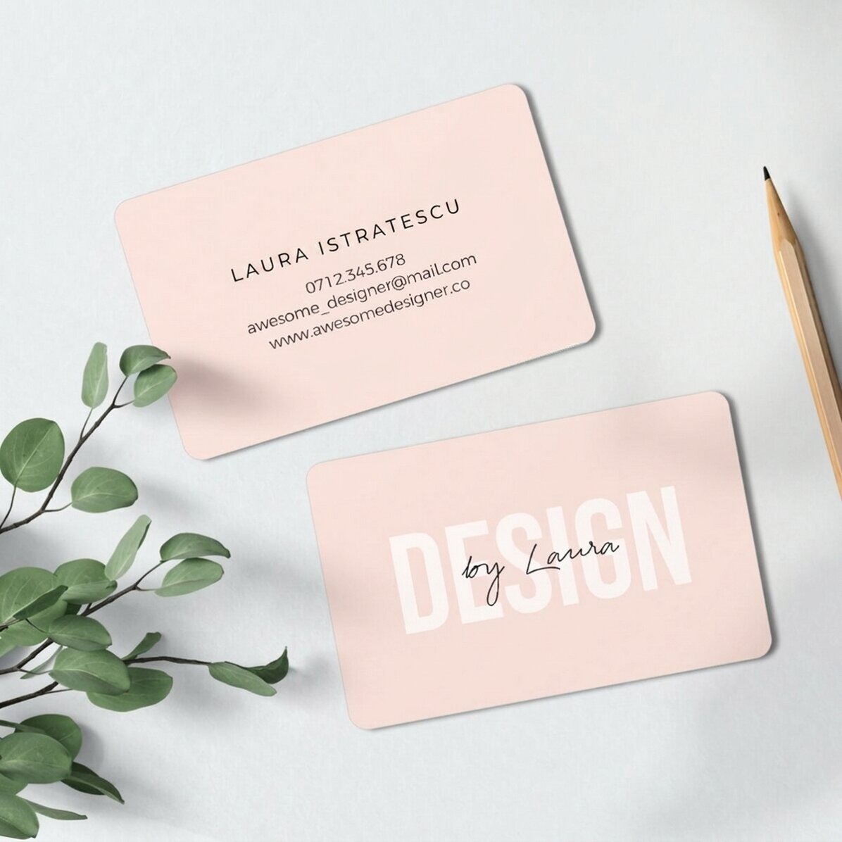 Personalizovaná hliníková vizitka s potiskem na obou stranách – SIMPLE