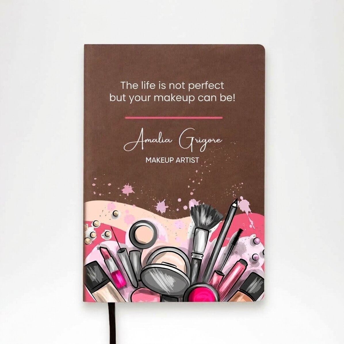 Barevný kožený diář s osobním potiskem – Makeup Artist