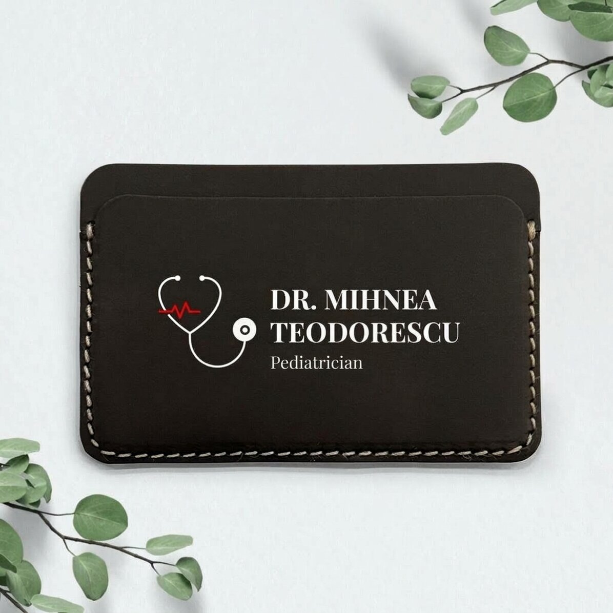 Barevná kožená peněženka s osobním nápisem – Medic