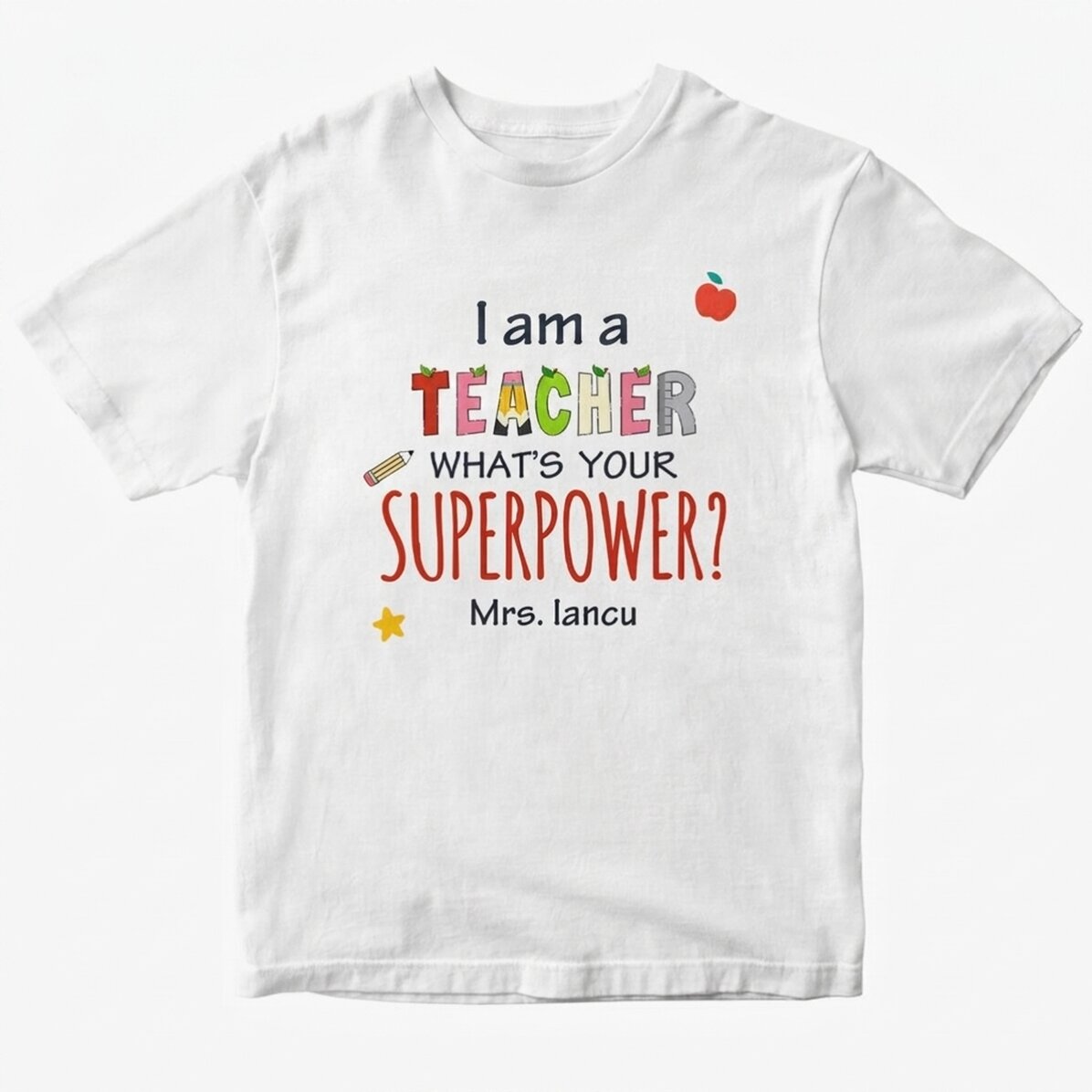 Bavlněné tričko s vlastním nápisem – Superpower