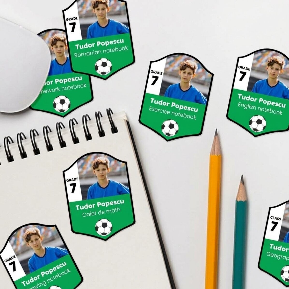 Sada 9 personalizovaných samolepek (samolepicí štítky) – FIFA