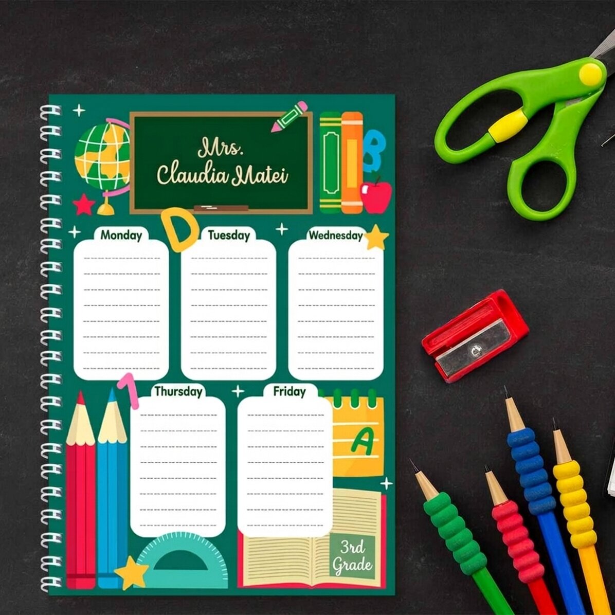 Notebook s vlastním textem – Učitel
