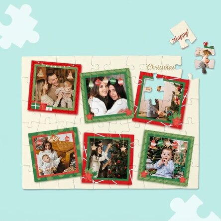 Personalizované puzzle se 6 fotografiemi – Vánoční vzpomínky