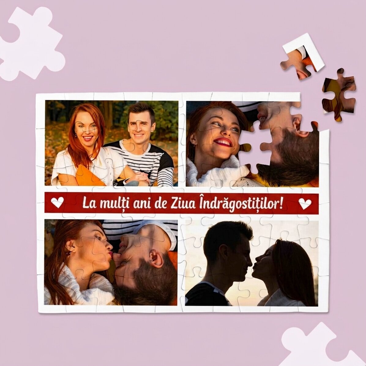 Personalizované puzzle se 4 fotografiemi a textem – Moments