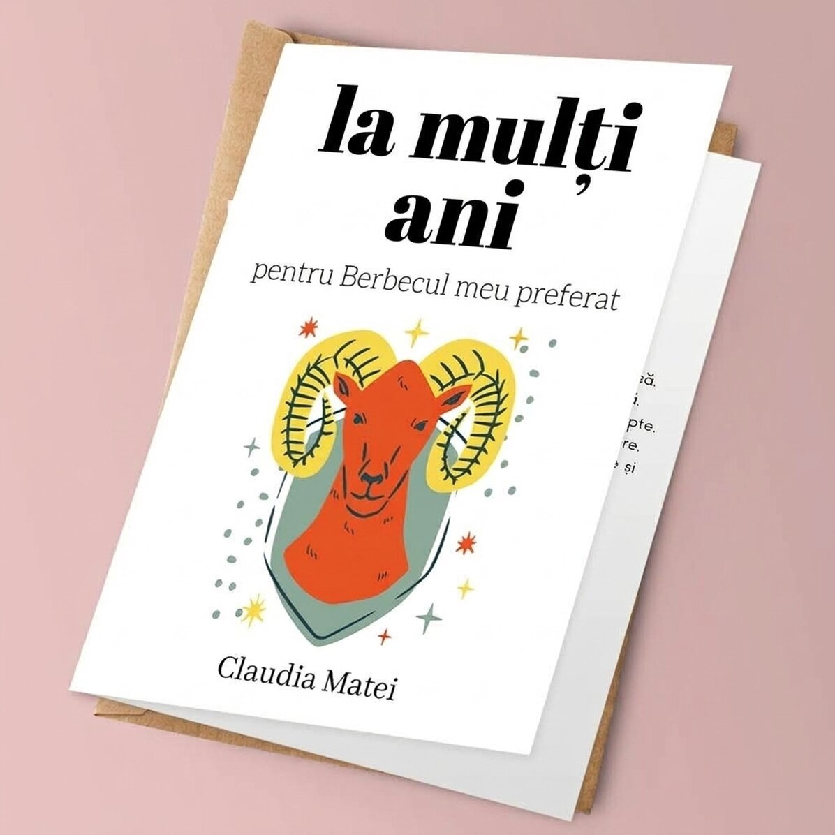 Personalizované přání s textem – znamení Berana