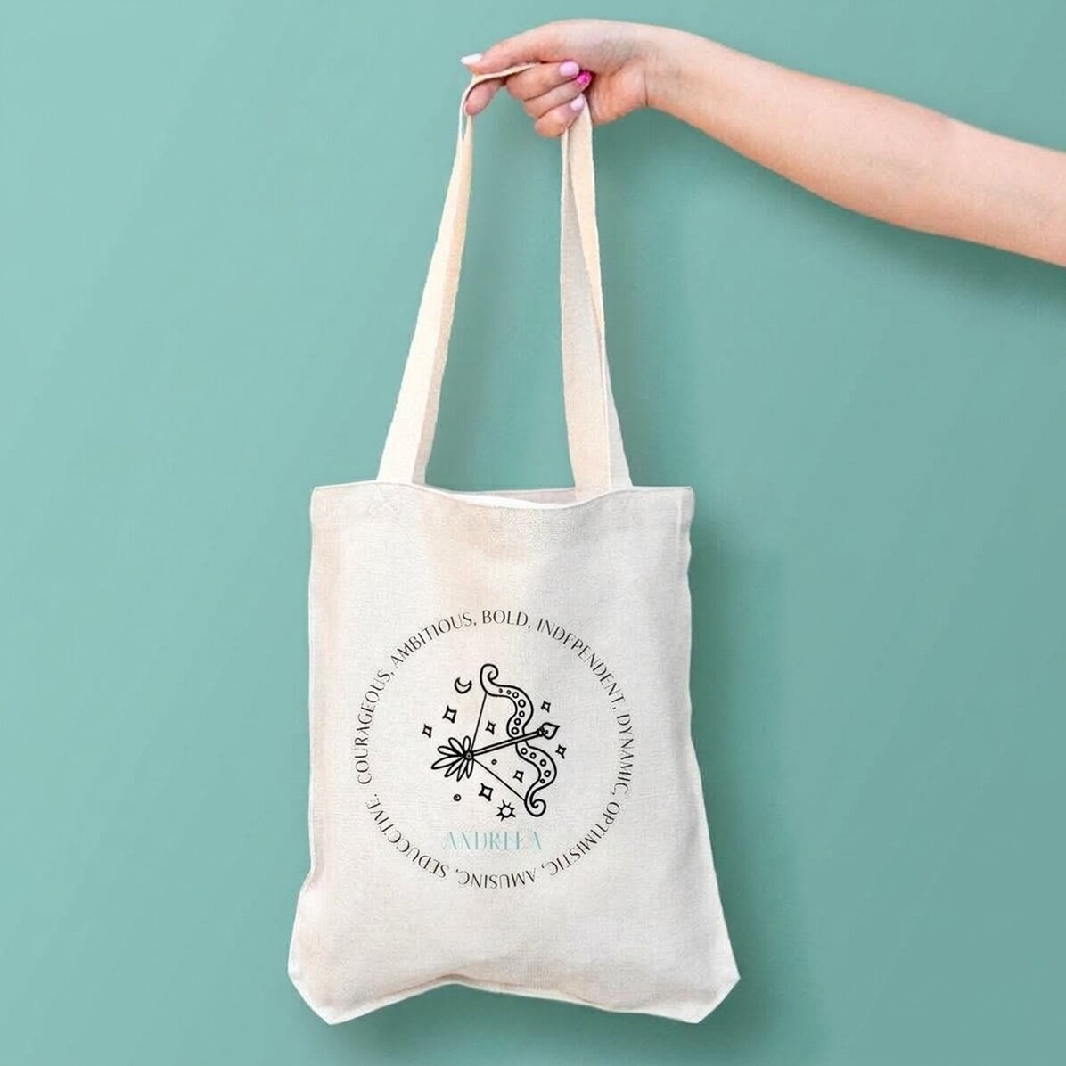 Personalised bag with text - Sagittarius