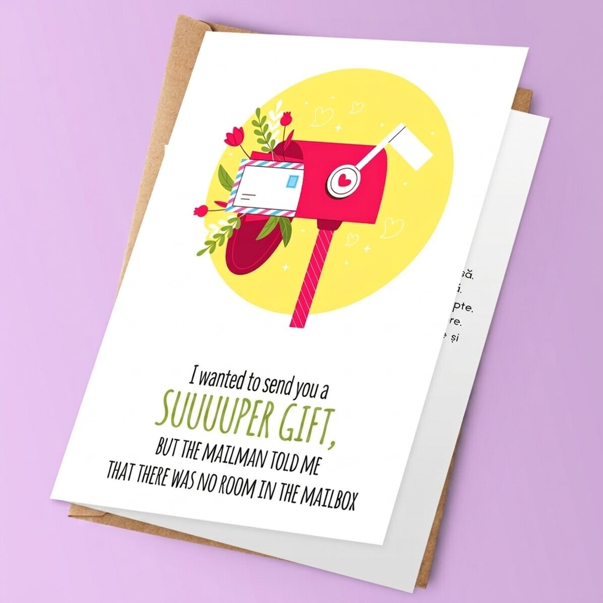 Personalizované přání s textem – Skvělý dárek