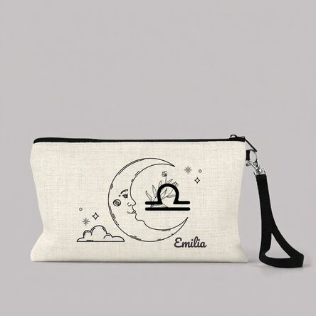 Personalised make-up kit with text - Libra Zodiac Sign