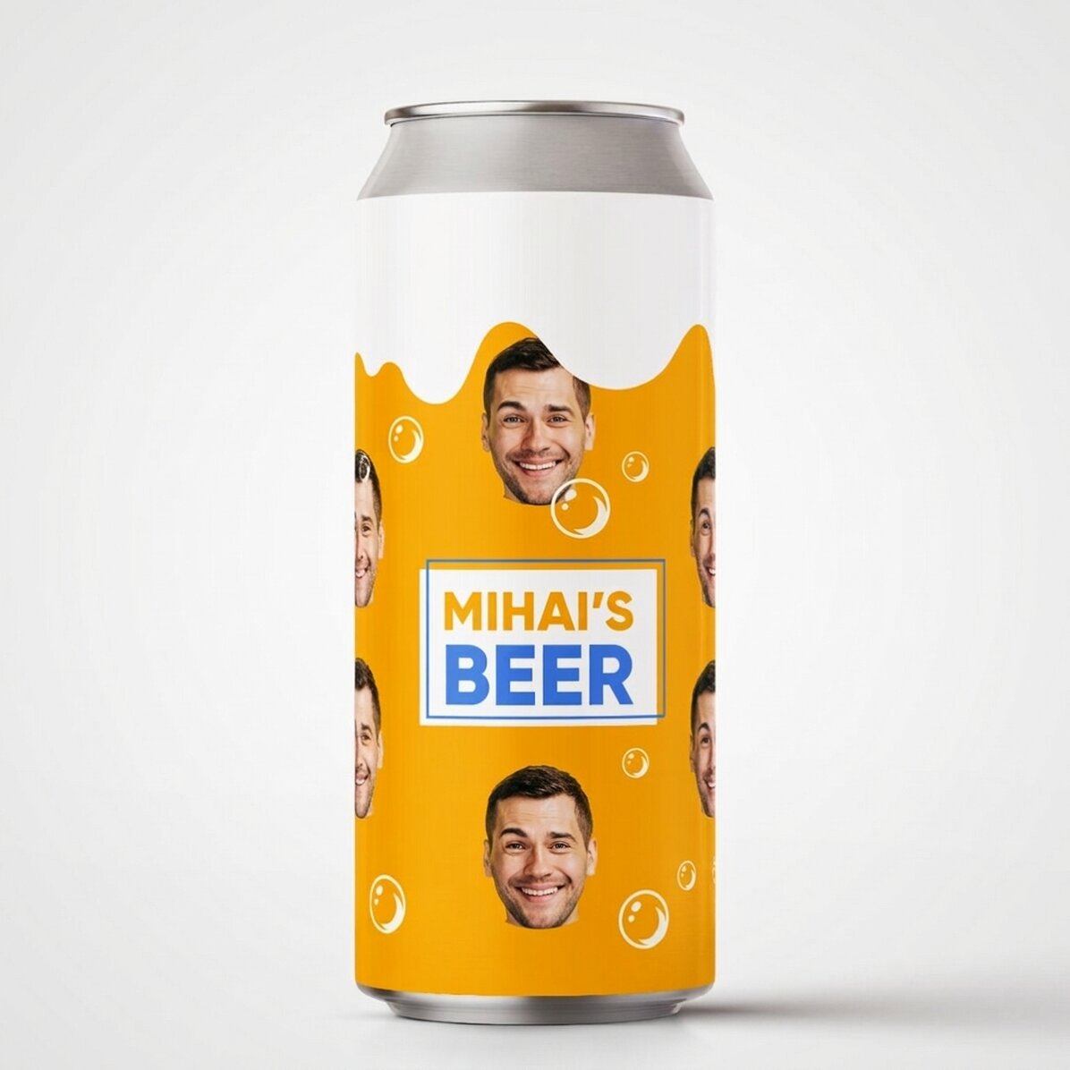 Pivo v plechovce s vlastním textem a fotografií