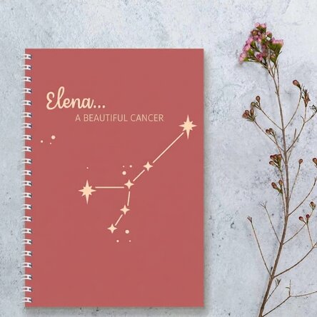 Notebook s vlastním textem – Znamení Raka