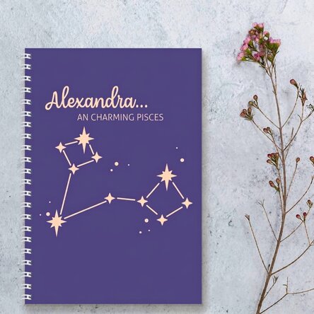 Notebook s vlastním textem – znamení Ryb