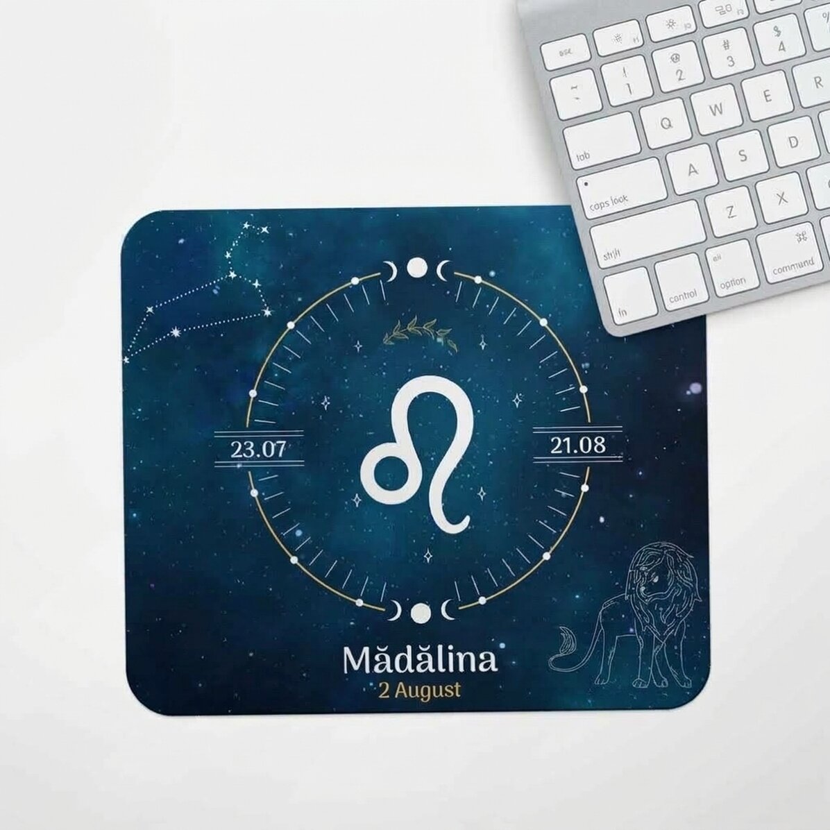 Personalizovaná podložka pod myš s textem – Znamení Lva