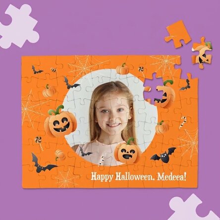 Personalizovaná skládačka s fotografií a vzkazem – Happy Halloween