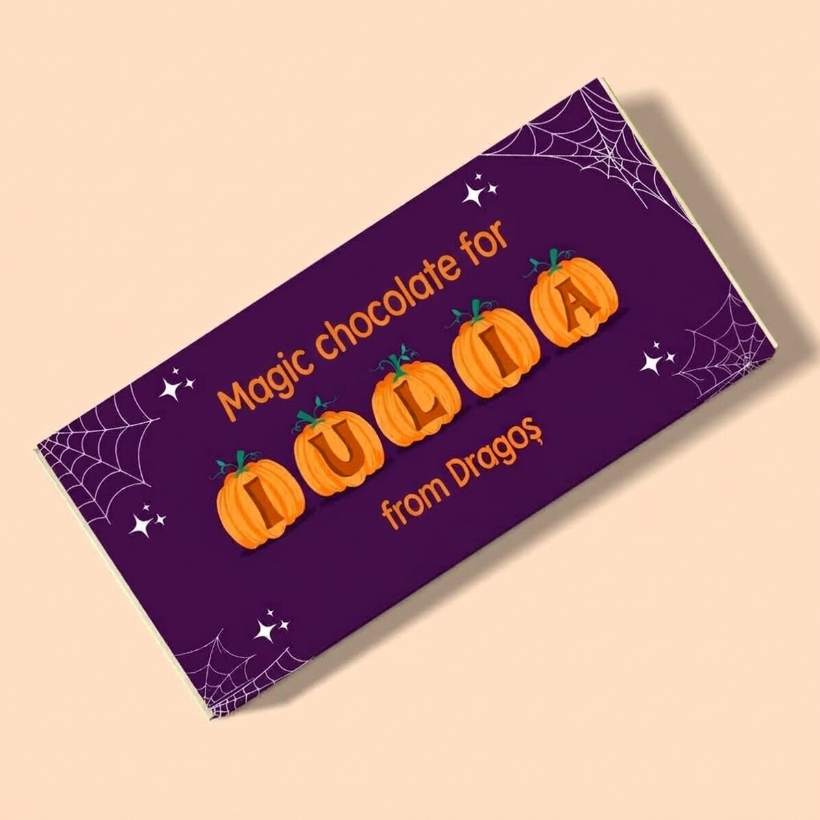 Čokoláda s osobním vzkazem – Kouzelný Halloween