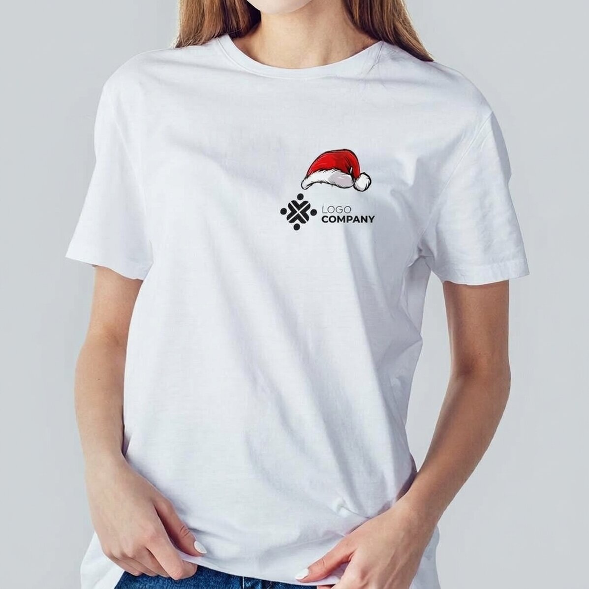 Bavlněné tričko s vlastním vánočním logem