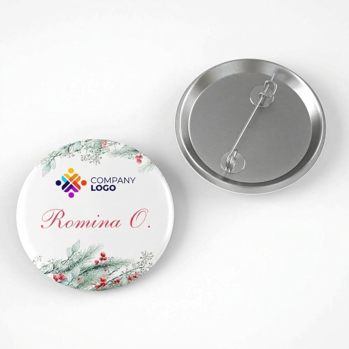 Personalizovaná placka s logem a jménem – Veselé Vánoce!