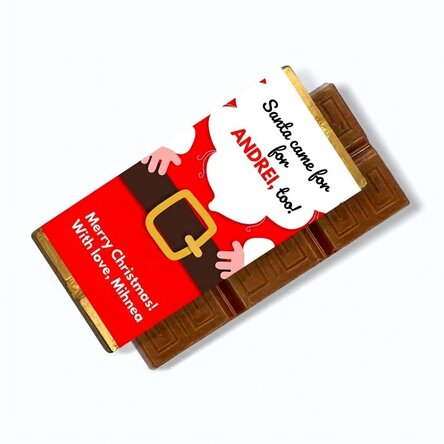 Mini čokoládová tabulka s osobním vzkazem – Santa Claus