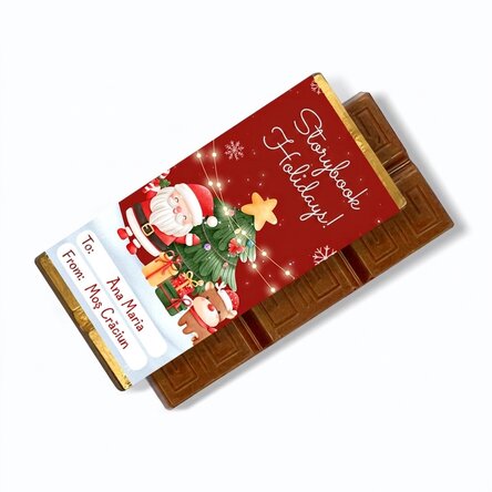 Mini čokoládová tabulka s osobním vzkazem – Od Santa Clause
