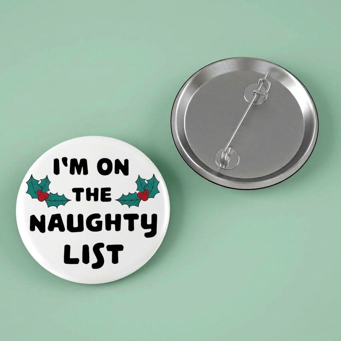 Personalizovaná placka s nápisem – Naughty List