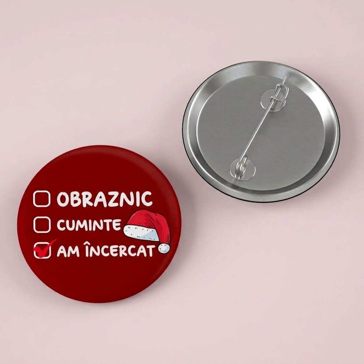 Personalizovaná placka s textem – Naughty Christmas List