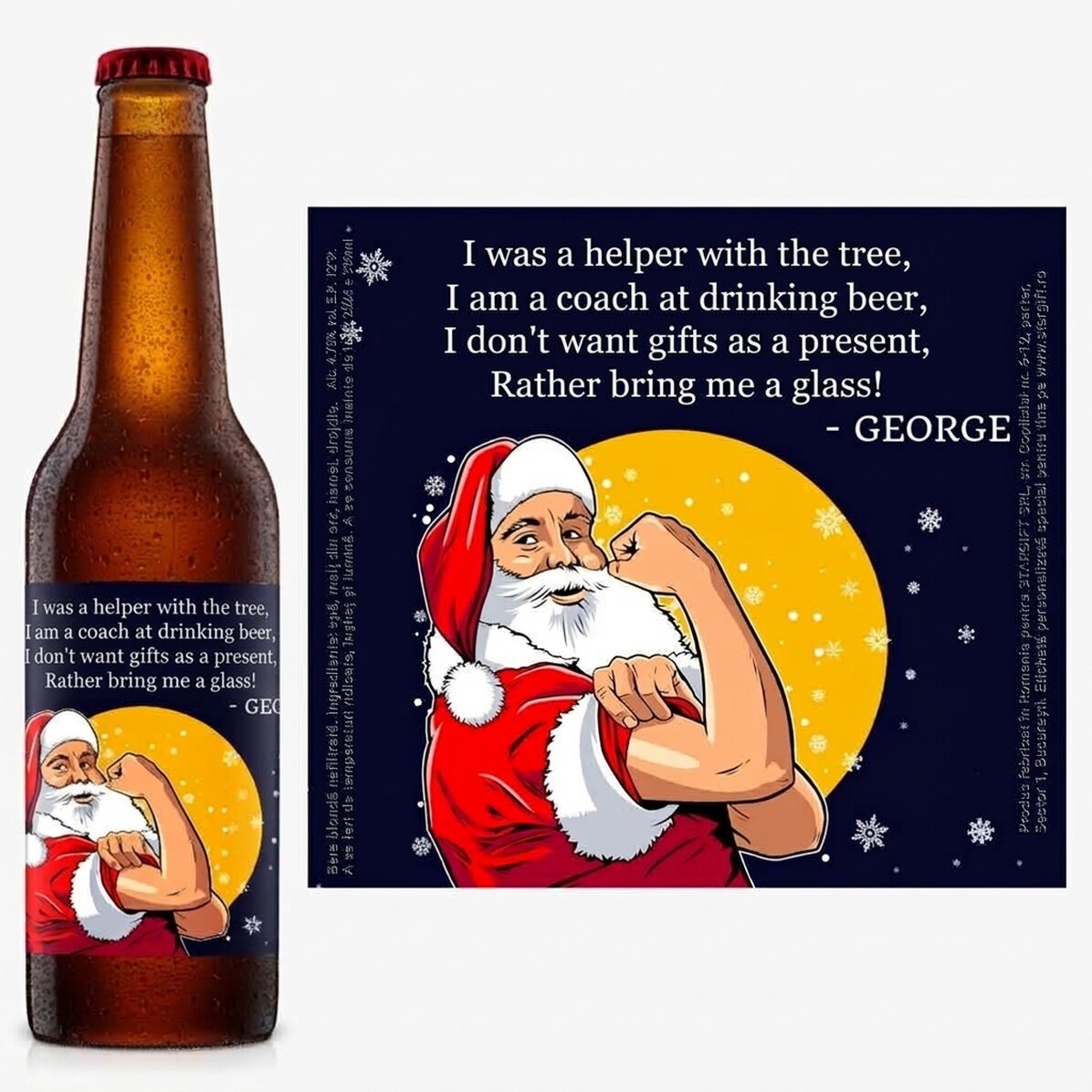 Pivo s vlastním textem – Christmas power